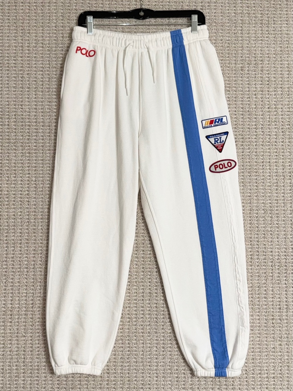 Polo Ralph Lauren Racing Patch Sweatpants Joggers Medium Streetwear